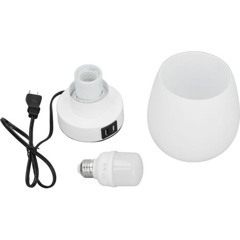 Lampe de chevet tactile de luxe, abat-jour en verre à intensité variable, petite Table de commande moderne pour salon et chambre à coucher