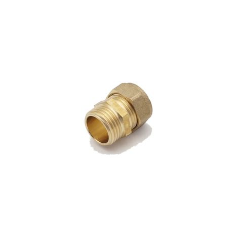 Prima Classic Brass Compression Adaptor 15mm x 1/2 Mi (10 Pack) (1/2)