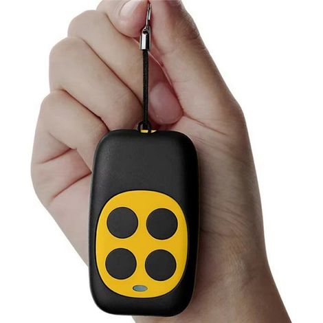 Duplicateur De Télécommande - 280-868 MHz - Pour Portes De Garage Et Portails - 4 Boutons - Jaune - 2 Pièces (1/3)