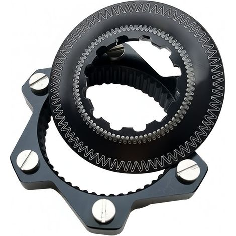 Adaptador convertidor Centerlock de aluminio de 6 orificios para disco de freno, compatible con buje Centerlock para bicicletas de montaña. (1/2)