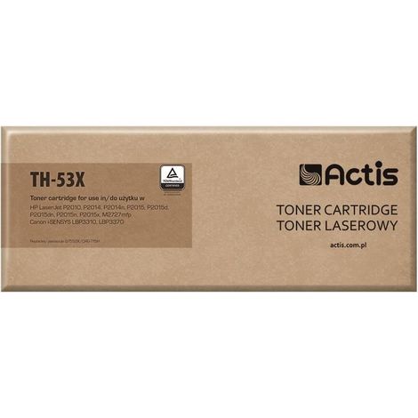 Toner Actis TH-53X (remplacement pour HP 53X Q7553X, Canon CRG-715H Standard 7000 pages noir)