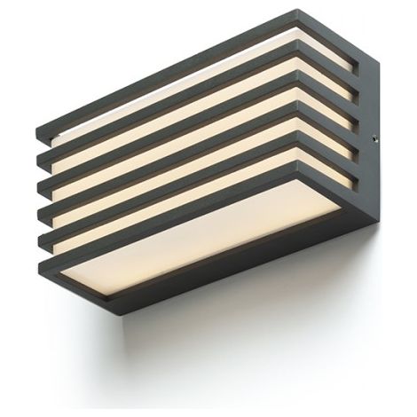 Lampada applique CLAIRE 21 da parete grigio antracite acrilico 230V LED 9W IP54  3000K