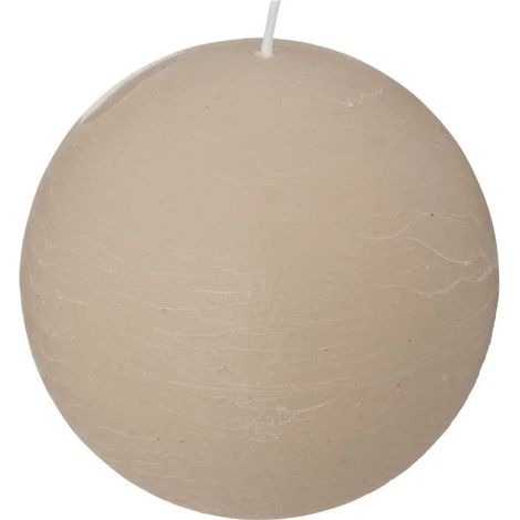 Bougie Boule "Rustic" 10cm Taupe