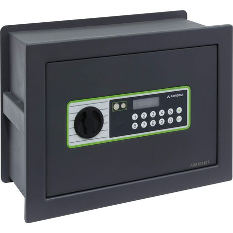 ARREGUI Supra 241120 Cassaforte a muro con serratura a chiave Cassaforte da incaso a parete con Fondo Estensibile Alto livello di sicurezza Facile da installare 26 x 36 x 15/25 cm