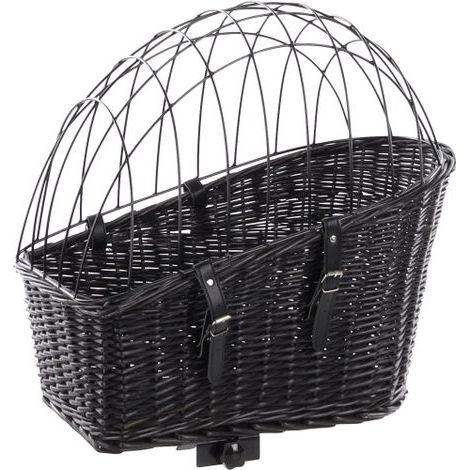 MaxxPet Cestino per bicicletta per cani – per portabagagli – 55 x 35 x 51,5 cm – nero (1/5)