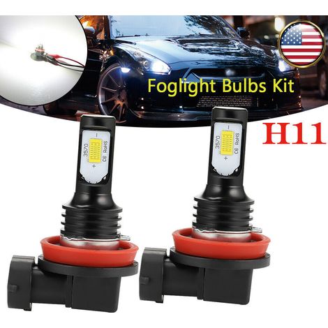 2400 lumens extrêmement Lumineux dernières Ampoules de Brouillard 3570 Chipets H11 H8 H9 LED Uniquement pour la lumière diurne DRL ou Feux de Brouillard, Blanc xénon (Blanc H11, H8, H9) (1/5)