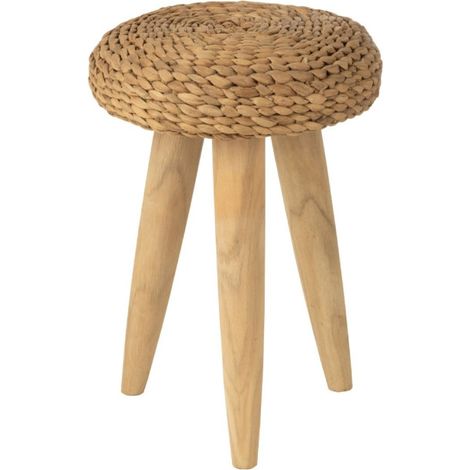 Tabouret Design en Teck "Puglia" 40cm Naturel (1/3)