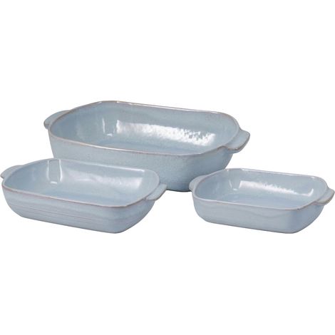 Lot de 3 plats de cuisson en grès, 3,75 L / 2 L / 1 L (1/2)