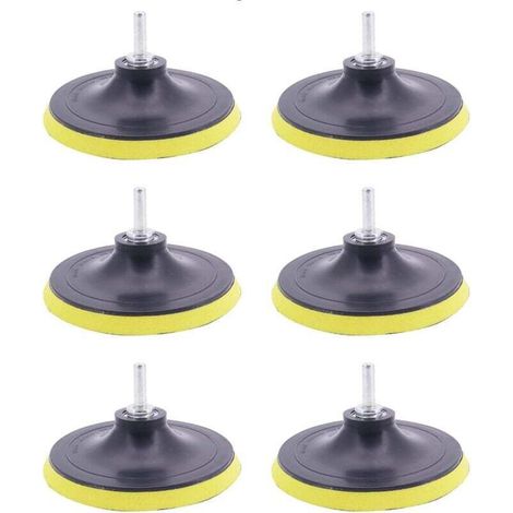 Lot de 6 Plateaux de Ponçage 100mm Disques Abrasifs Assiette de Ponçage avec Filetage M14 Fermeture Auto-agrippante Plaque de Support de Ponçage Polissage pour Perceuse Meuleuse d'angle (1/4)