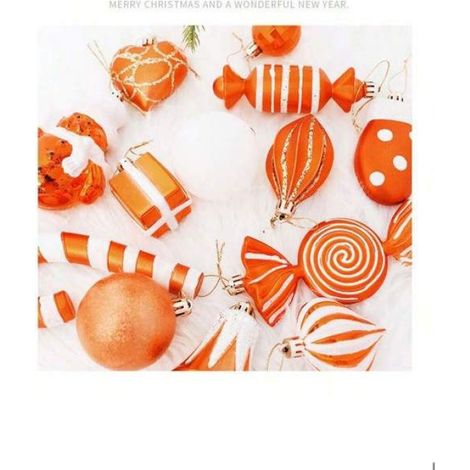 16 boules Noël plastique avec crochets,sapin,déco maison,cadeaux,ornements festifs intérieur. (1/4)