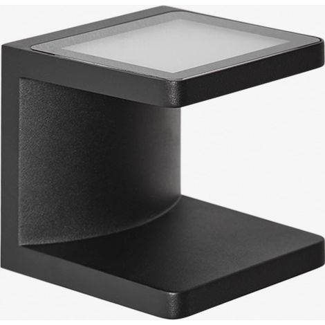 SKLUM LED-Wandleuchte für den Außenbereich aus Aluminium mit 2 Lichtpunkten Virela Schwarz                                  
