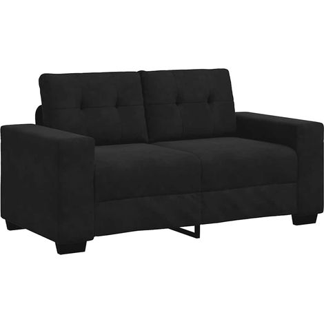 Canapé,Sofa pour Salon,Banquette causeuse noir 120 cm velours CFW258998 (1/5)