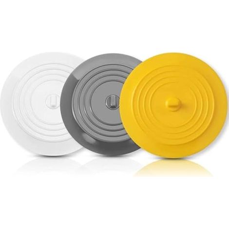 Weicher Silikonstöpsel für Badewanne und Waschbecken, 15 cm, auslaufsicher und wiederverwendbar, für Bad und Küche, erhältlich in 5 Farben (1/5)