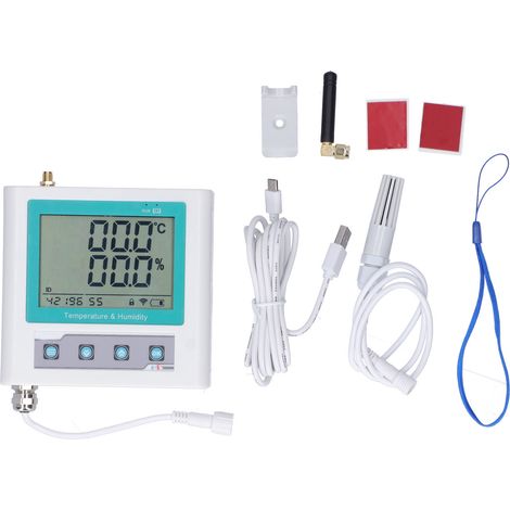 Enregistreur température humidité GPRS Sonde sans fil Thermomètre hygromètre aquaculture élevage serre alarme temps réel (1/5)