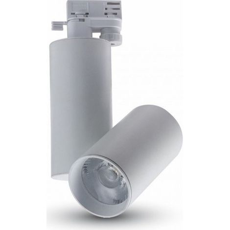 15W PROIETTORE A PISTA LED CORPO BIANCO BIANCO 6400K - Luce FREDDA (1/5)