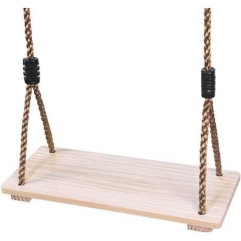 Balançoires en bois pour enfants et adultes, sièges de balançoire en bois réglables, balançoires extérieures, aires de jeux intérieures et extérieures pour enfants et adultes (1/5)