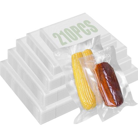 Sacs Sous Vide Alimentaire 210 Unités 10x15 À 25x35cm Sans BPA Pour Légumes Viande Poisson Congélation Longue Durée (1/4)