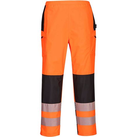 Pantalon De Pluie Pw3 Hi-vis Pour Femme Couleur : Orange/noir Taille L - Portwest