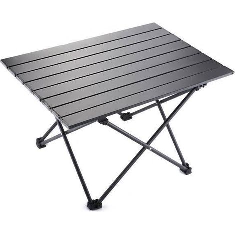 Aluminum Alloy Folding Camping Table, Ultralight Portable Table with Carry Bag, Ideal for Outdoor Camping, Picnics, Hiking and Fishing (55 x 41 x 40 cm) (1/5)
