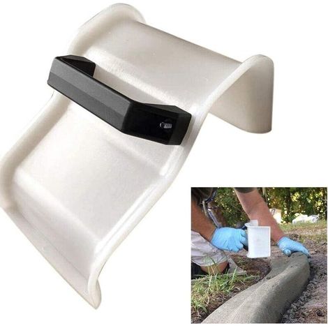Plâtrerie Truelle Outils De Construction, Le Béton Truelle Plâtrage Bordures Truelle DIY Paysage Curb Toolwith Poignée Maçonnerie Truelles Main