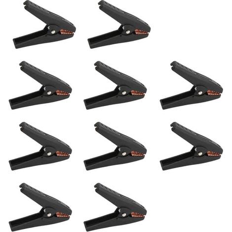J.60058 Pinces de test électriques isolées pour chargeur de batterie (voiture, bateau, électronique) 1000 V/30 A, noires (1/5)