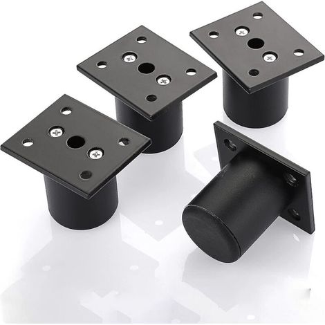 4-teiliges Set verstellbarer Möbelfüße, Bettfüße, Möbelerhöhungen, Füße aus Aluminiumlegierung für Bettgestell, Kleiderschrank, Tisch (1/2)