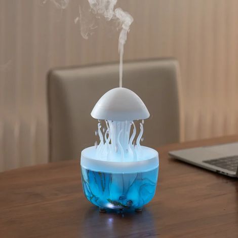 Diffuseur d'arômes coloré de bureau (bleu) - Humidificateur d'air - Diffuseur d'huiles essentielles (1/5)