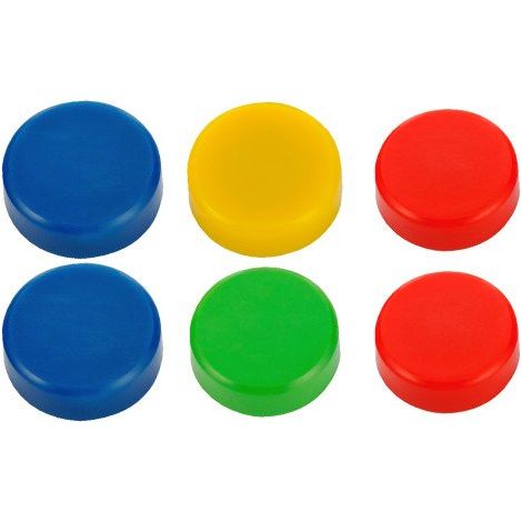 Plots magnétiques Budget – aimants Ø 25 mm couleurs assorties - Blister de 6 - Maxiburo