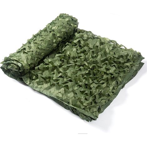 Red de camuflaje militar reforzada de gran tamaño: ideal para camuflaje, caza, decoración de jardines, sombra, fotografías y toldos de patio.