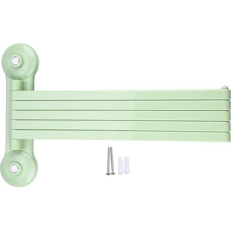 Porte-Serviettes Mural Rotatif 5 Barres En Abs Pour Salle De Bain Rangement Organiseur Vert (1/5)