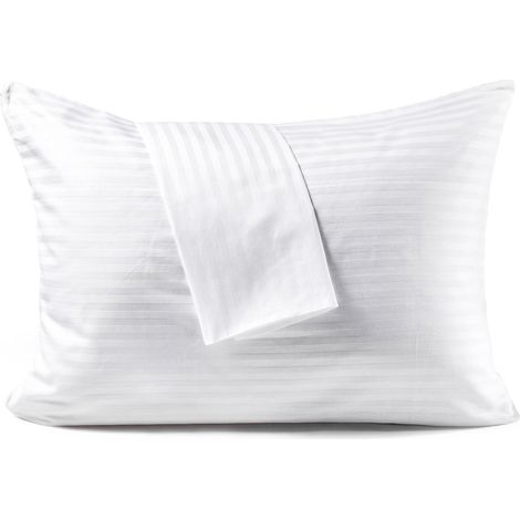 Taies d'oreiller 50 x 70 cm, Lot de 2, 100% Coton, Zip Invisible (1/5)