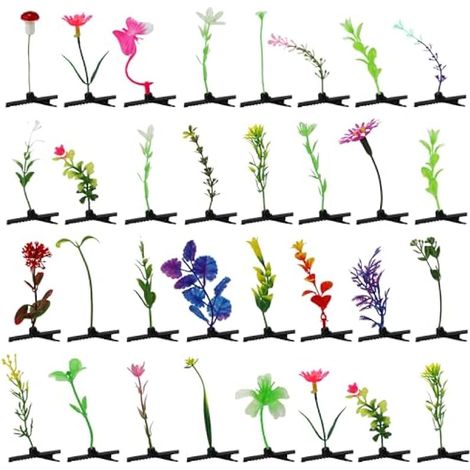 100 épingles à cheveux, pousses de haricot mignonnes et pinces champignon drôles, pinces fleur plante et papillon, accessoires cheveux cadeau (style mixte) (1/5)