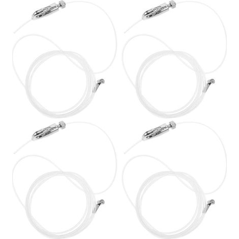 Adjustable Picture Railing Kit, Nylon and Stainless Steel Cable Self-Locking Hanging Frame and Mirror, Set of 4 (1/5)