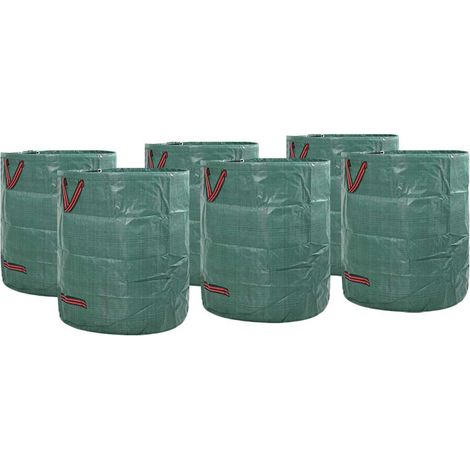 Gartenmüllsäcke 12 pcs Grün 67 x 67 x 75,5 cm Polypropylen