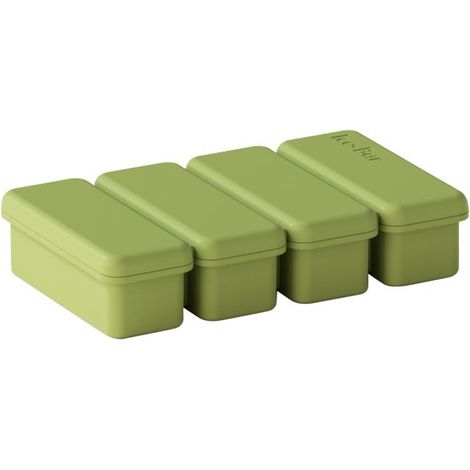 Vassoio per cubetti di ghiaccio in silicone - Vassoio per cubetti di zuppa con coperchio - Piccoli contenitori per congelatore - Conservazione degli alimenti - Adatto per alimenti, succhi di frutta, s (1/5)