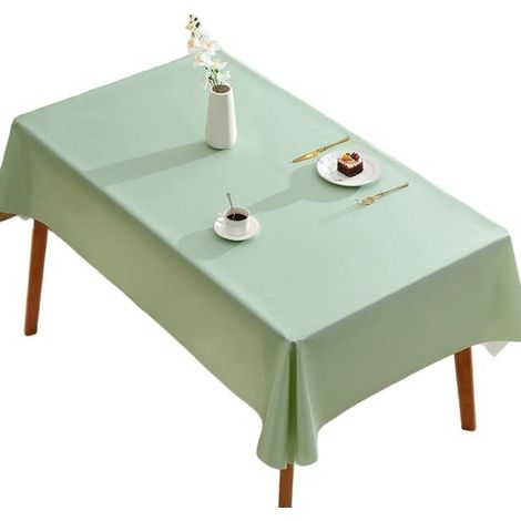 Tovaglia liscia - Motivo a foglie di loto - Tovaglia antimacchia - Leggera - Impermeabile - Tovaglia - 120 x 170 cm - Blu scuro (1/5)