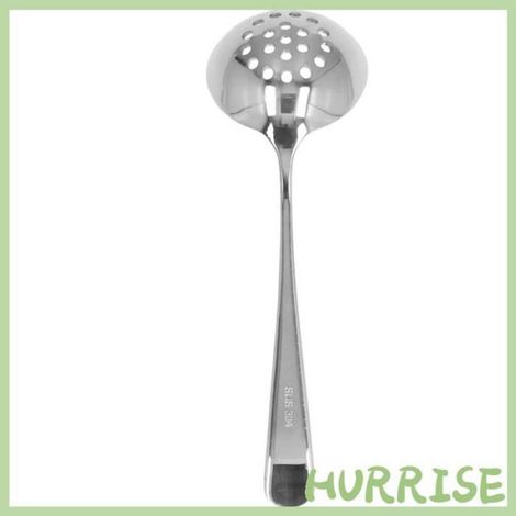 Garosa Cuillère à soupe en acier inoxydable Louche à Long manche en acier inoxydable 304, cuillère art passoire passoire en argent (1/5)