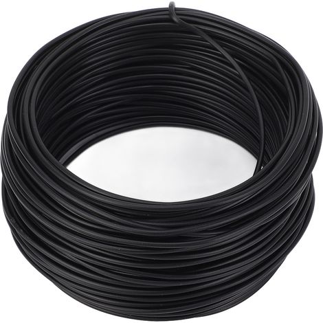 Fil de ligature fer galvanisé 1.2 mm 28 m noir bout rond tronçonnable flexible fil métallique pour industrie télécom (1/5)