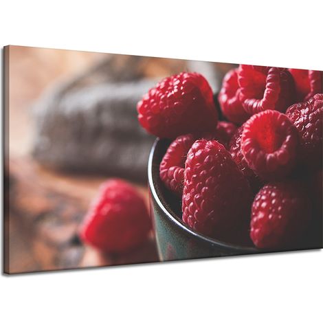Leinwanddruck „Rote Himbeere Küche“ 120 x 70 cm