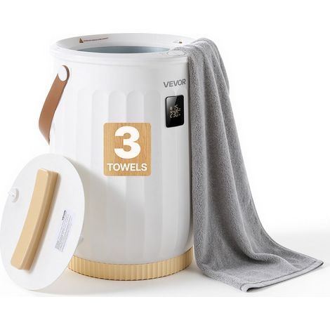 VEVOR Calentador de Toallas 20 L Calientatoallas con Pantalla LED Blanco, Aquecedor para Toallitas Mantas Batas de Baño, Temporizador de 4 Canales, Apagado Automático, Bloqueo de Seguridad para Niños (1/5)