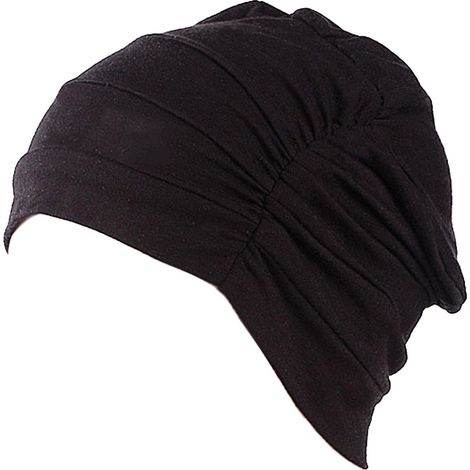 Bequeme Chemo-Haube, Nachthaube, Anti-Krebs-Haube, Unterhaube – Schwarz