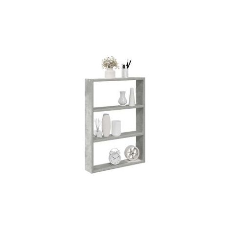 Étagère murale gris béton 43x9x60 bois d'ingénierie (1/5)