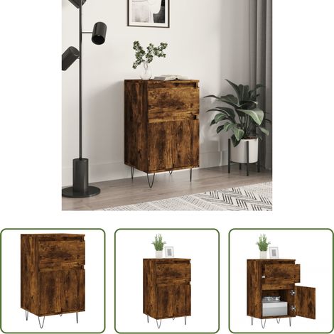 Holzwerkstoff - Sideboard Räuchereiche 40x35x70 cm Holzwerkstoff (1/5)