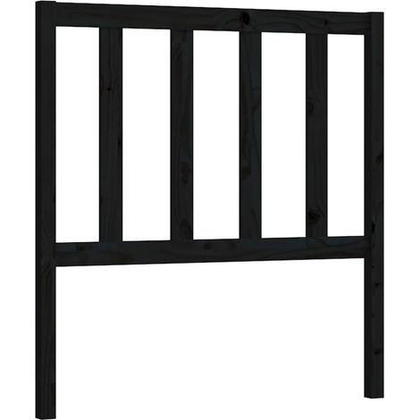 Maison Exclusive - Kopfteil Schwarz 81x4x100 cm Massivholz Kiefer