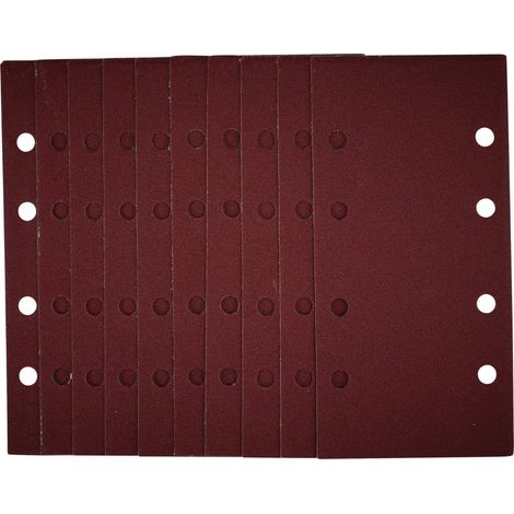 Draper 1/3 Sheet Sanding Sheets with Hook and Loop, 93 x 190mm, 120 Grit, Pack of 10 (1/5)