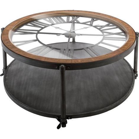 Couchtisch Chrono - Metall und Holz D 90 cm (1/7)