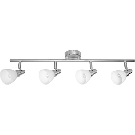 OSRAM Spot LED G9 4 têtes, lumière blanc chaud (2700 K), LED OSRAM, 7,6W, orientable, diffuseurs en verre, design nickel, 800lm (1/4)