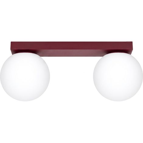 Deckenleuchten Yoli burgund 2xG9 34.5cm Stahl Sollux (1/5)