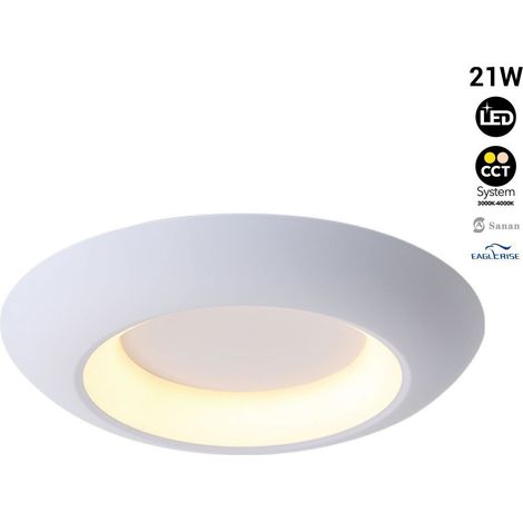 Plafonnier LED "FAX" - CCT 3000K - 4000K - 21W - Blanc