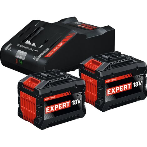 Bosch Set 2 batterie 18 V 15,0 Ah e caricabatterie cod. 1600A0373Z (1/5)